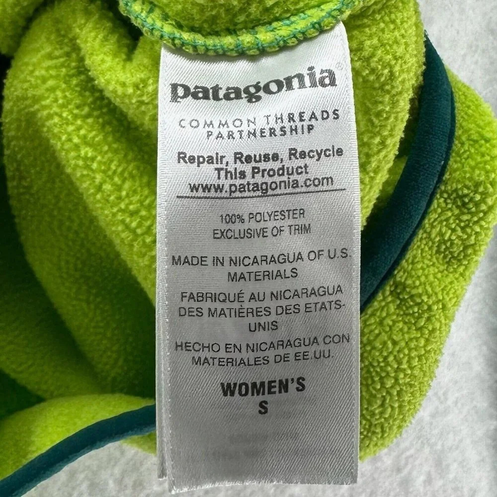 Patagonia Sweatshirt Womens S Synchilla Snap-T Fleece Pullover Lightweight Green - Picture 8 of 11